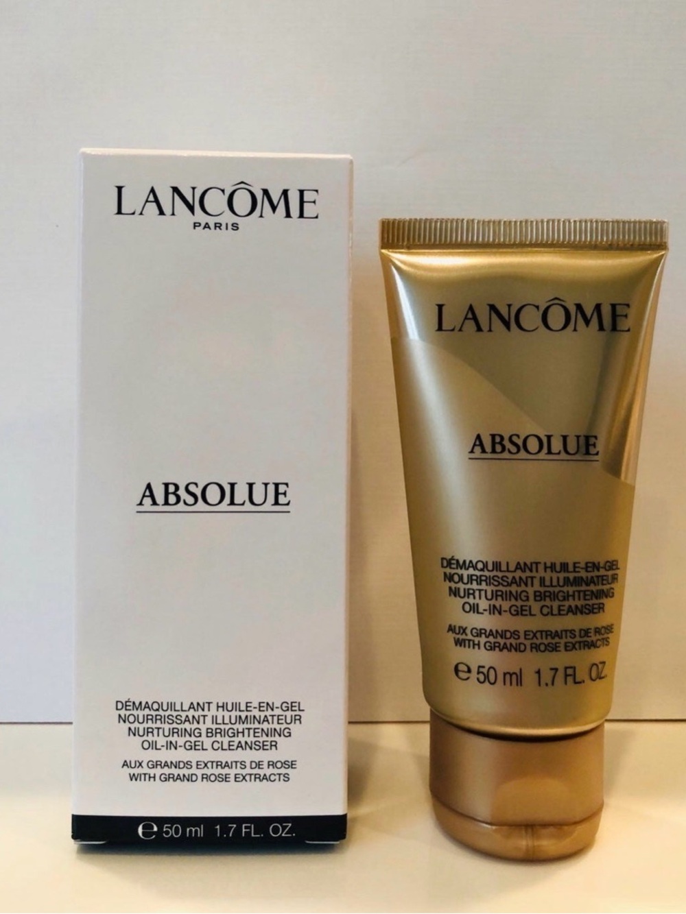 NIB Lancome ABSOLUE Nurturing Brightening OIL-IN-GEL Cleanser 1.7 oz/50 mI